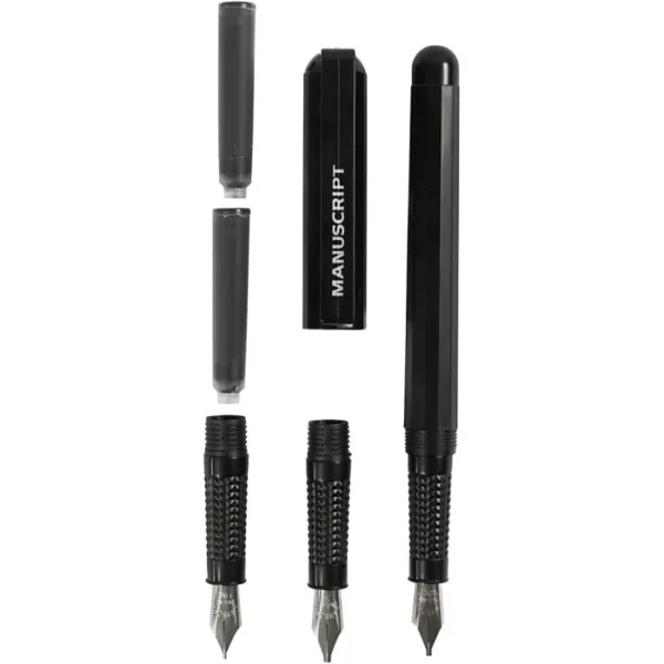 Kalligrafipennor 1 set, Spets B: 0,85-1,6 mm, Svart